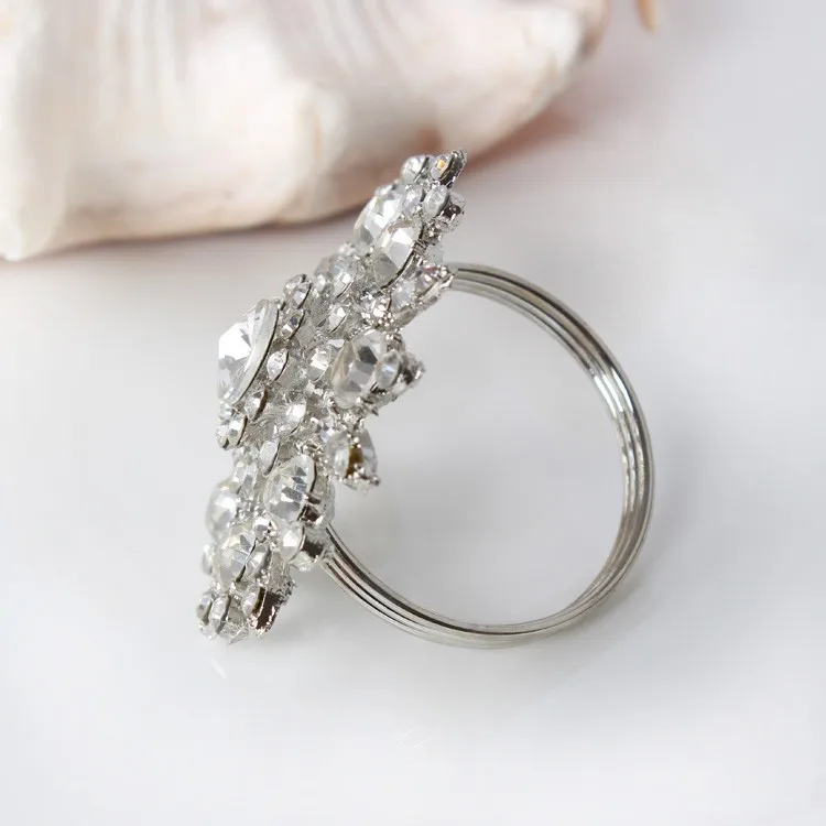 Бесплатная доставка 2 шт./лот кольцо для салфеток со стразами держатель Пряжка