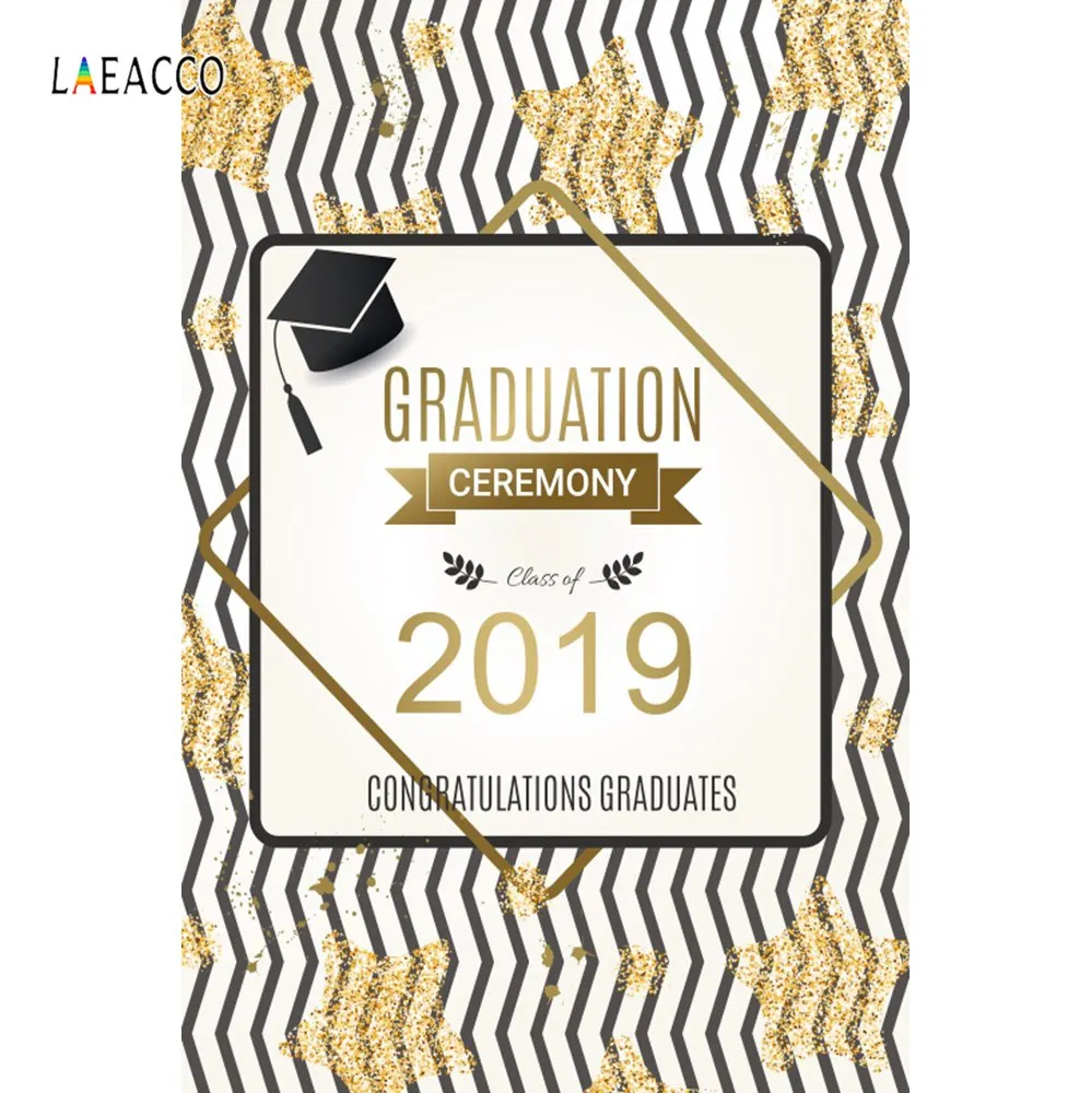 Laeacco фото фон поздравления 2019 Золотая Звезда Шевроны полосы постер детский для