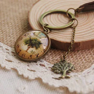 Винтажная цепочка для ключей Древо жизни с Купидоном персонализированные
