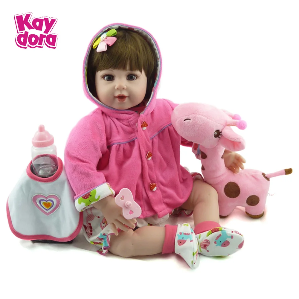 KAYDORA, 22 дюйма, 55 см, полностью силиконовые куклы Reborn Baby, Bebe Boneca Alive Reborn Menina, Реалистичная кукла для девочек, игрушки для игр, подарок на день рождения