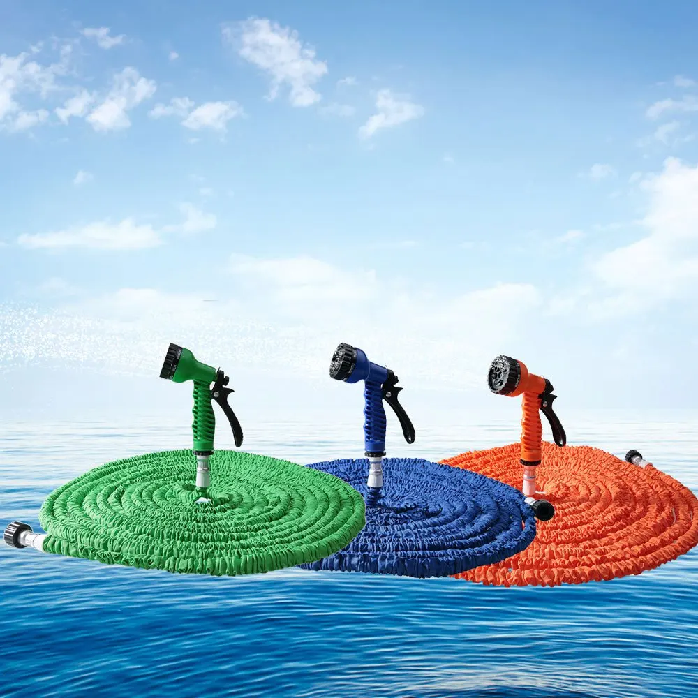 Популярные 25FT-200FT расширения Магия Гибкая Сад водяной шланг катушки автомобиль
