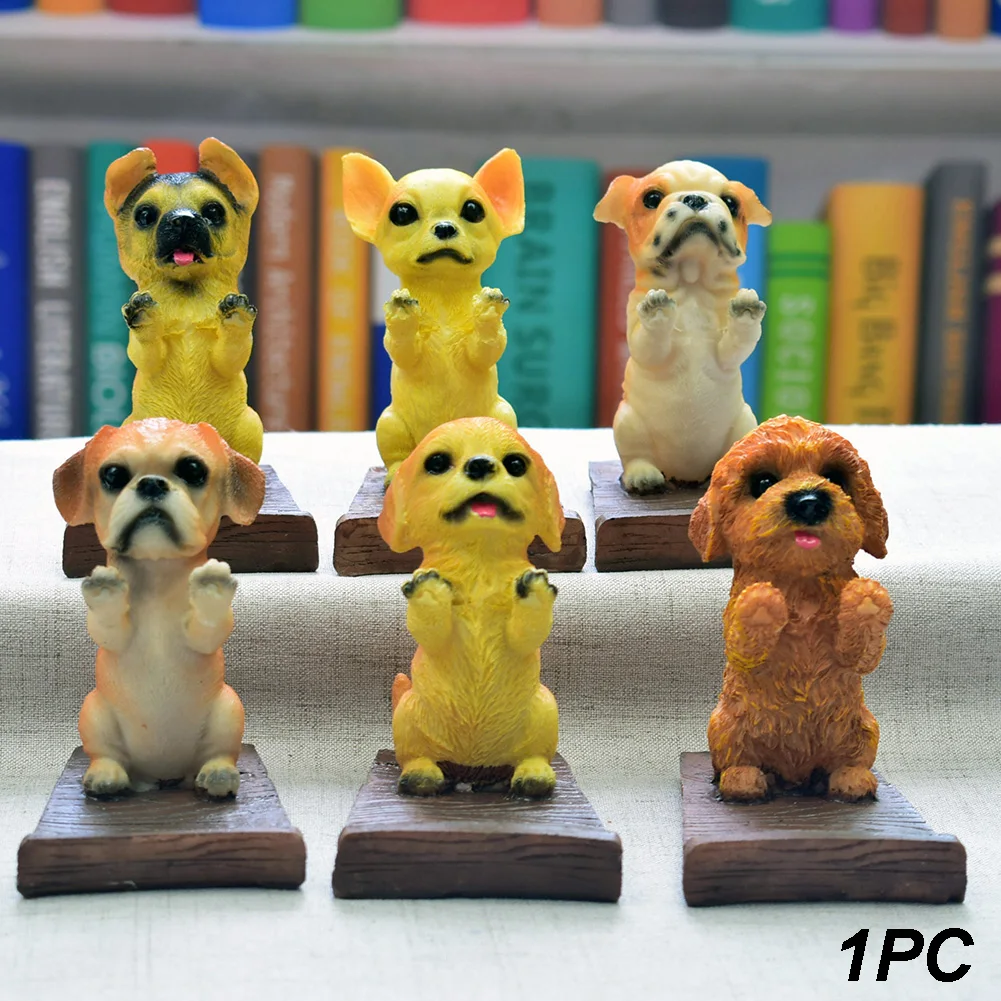 Home Decor собака мопс щенок подарок держатель телефона Tablet Поддержка Desktop Статуэтка