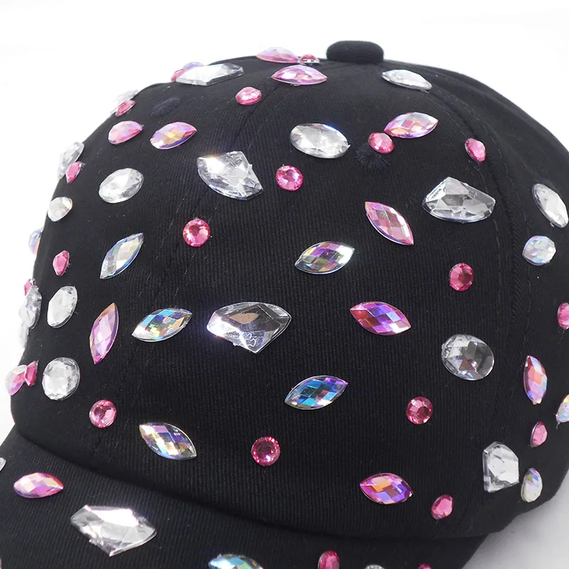 Новинка женские Стразы шляпы алмазная солнцезащитная Кепка Swag Casquette