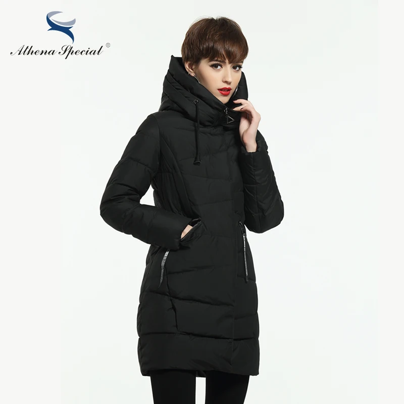Афина специальные Новинка 2017 года Для женщин зимнее пальто теплая зимняя Толстая