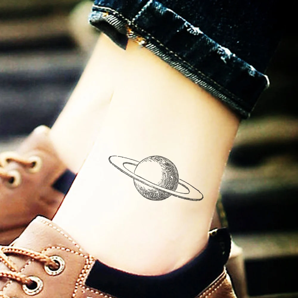 VANKIRS черная Вселенная Луна анкель мужские водостойкие искусственные татуировки