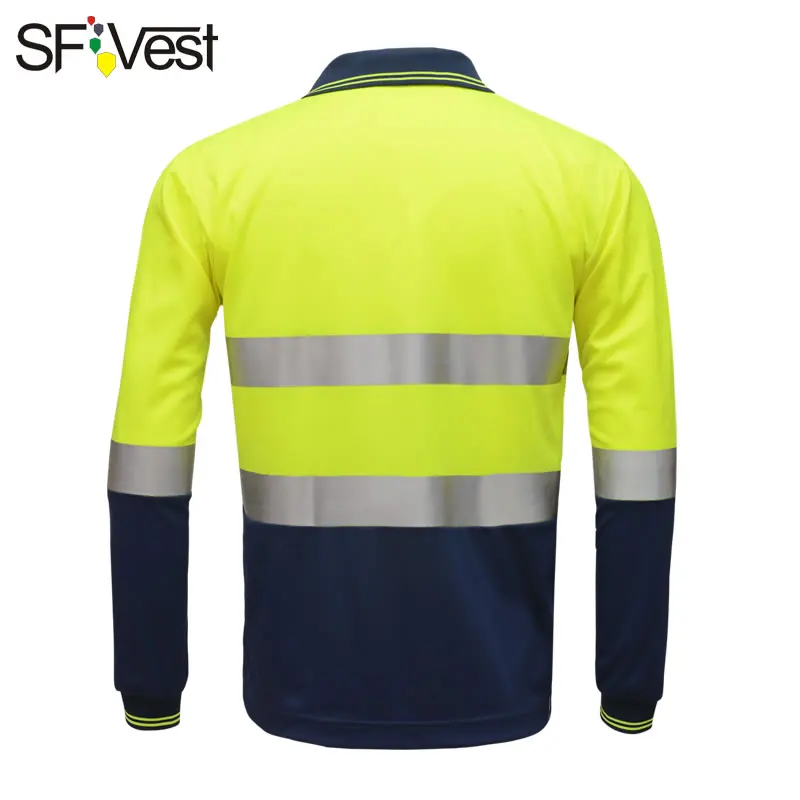 Светоотражающая футболка поло SFVest Блестящая Серебристая с высокой видимостью