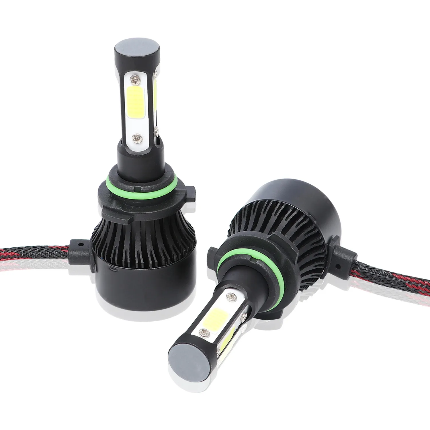 H7 Headlight Bulbs LED Cool White 6000K for High Beam/Low Beam 4 Side COB Chips 12000 Lumens Bright 6K Auto Car Head Lamp Kit