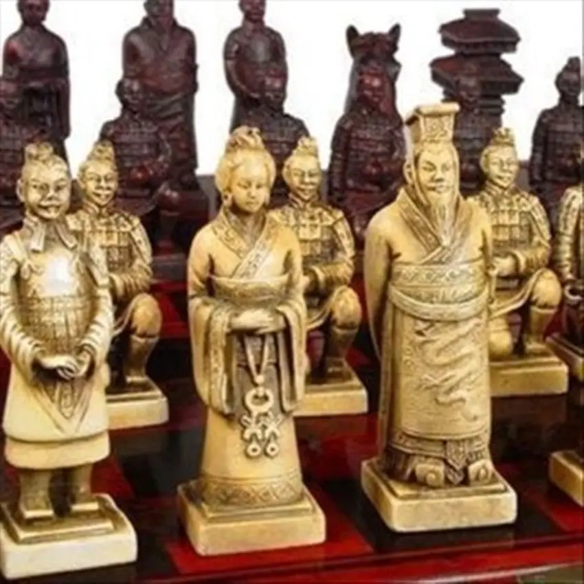 Китайские шахматы 32 шт. набор/коробка/Xian Terracota Warrior | Дом и сад