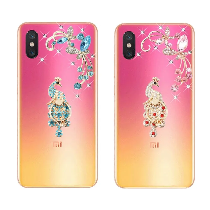 Роскошный силиконовый чехол-подставка для телефона MI 8 lite Xiaomi A2 A1 Redmi NOTE 8T 7 6 pro 8A 7A 5A