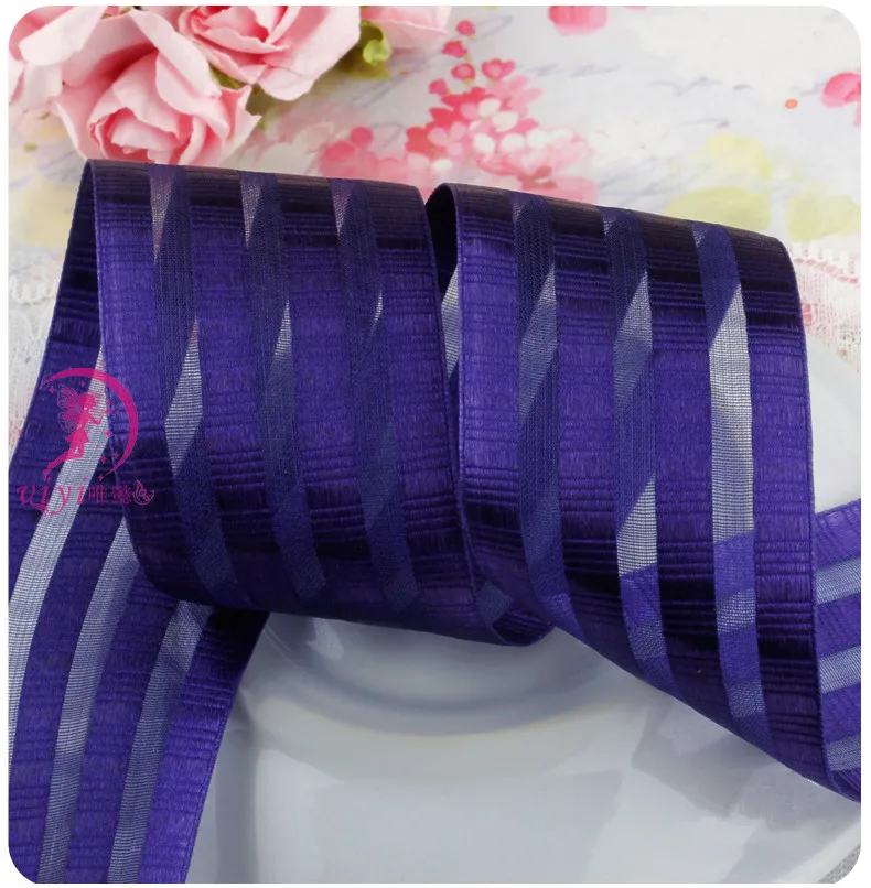 38mm 3.8cm Stripe Yarn Ribbon DIY bowknot accessories Satin ribbons handmade tape riband 6m/lot | Дом и сад