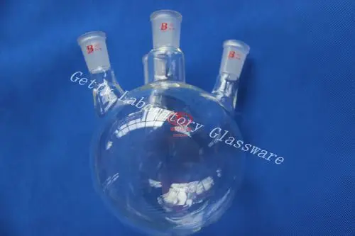 Колба 2000 мл с 4 горлышками и круглым дном 2 л четыре горловины 24/40 соединений