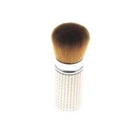 golden retractable aluminium holder grey hair good quality face maquiagem make up foundation blush powder makeup cosmetic brush
