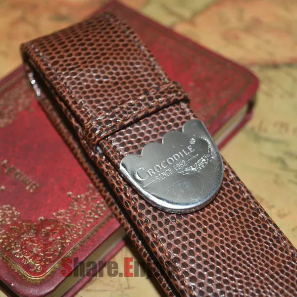 Чехол-держатель для 1 ручки из крокодиловой кожи | Канцтовары офиса и дома