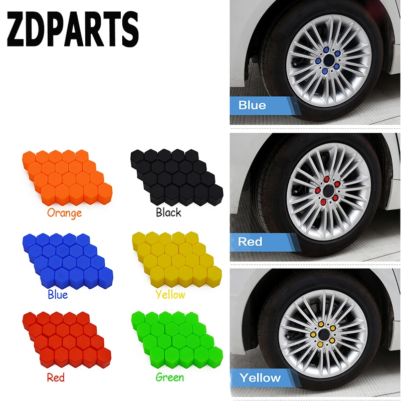 ZDPARTS 20 шт. силиконовые Автомобильные Колесные шины ступицы колпачки винты крышки