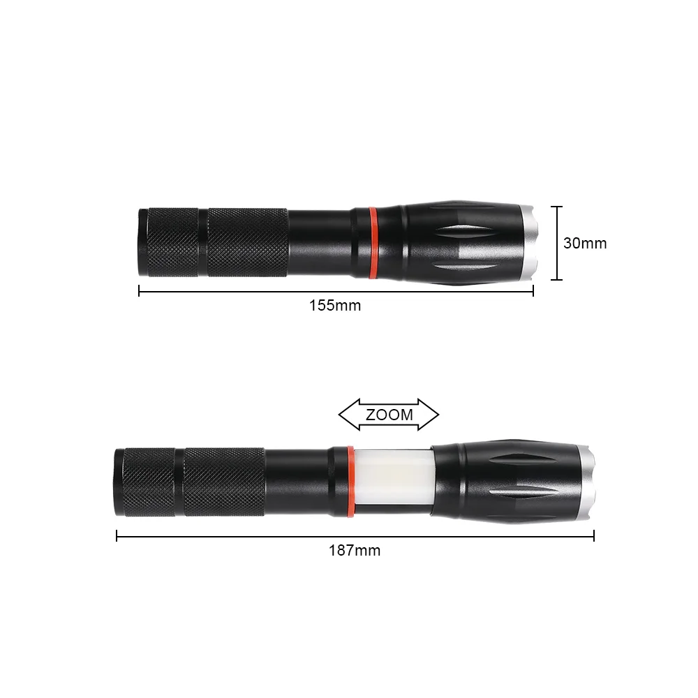 GIJOE T6 светодиодный фонарик usb Перезаряжаемый тактический Регулируемый