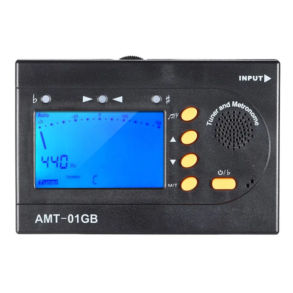 AMT-01GB Многофункциональный 3в1 цифровой тюнер+ Метроном+ генератор тона универсальный портативный для хроматической гитары бас скрипки