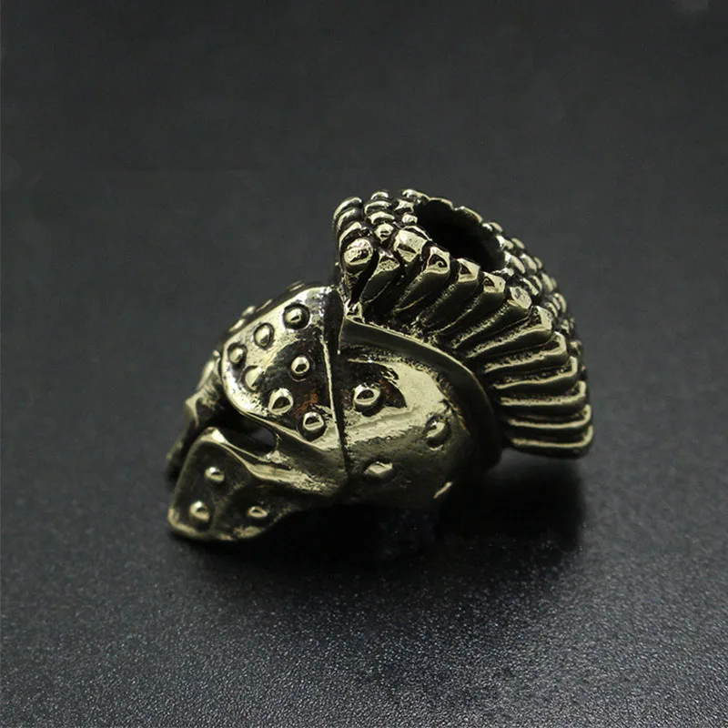 EDC древний греческий воин шлем Спартанский Паракорд нож Бусины Металлические