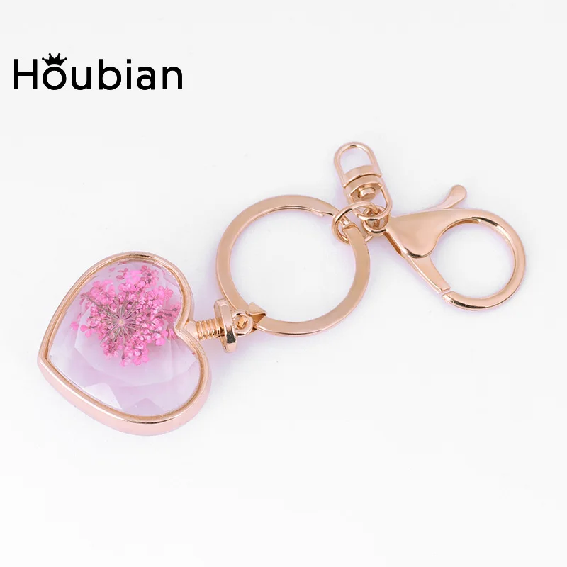 2017 золотой цвет цепочка для ключей кристалл сердце брелки Женские