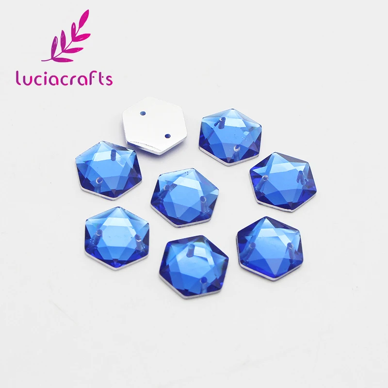 Lucia crafts 12 мм разные цвета на выбор Акриловые Плоские с оборота 2 отверстия пришивные стразы DIY Craf сумка Аксессуары для одежды 50 шт. D1406
