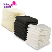 [Littles&Bloomz] Многоразовые моющиеся вкладыши-вкладыши для реального Кармана Ткань подгузник из микрофибры бамбуковый угольный вкладыш