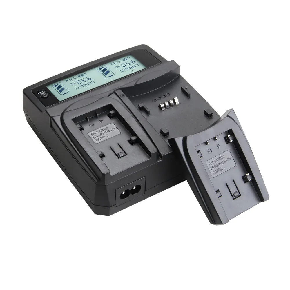 Зарядное устройство для двух аккумуляторов Udoli VW-VBK180 VW VBK180 VBK360 для Panasonic HDC HS60 TM60 SD60 H85 T55 T50 TM90 TMX1 TM40 SD AAA.