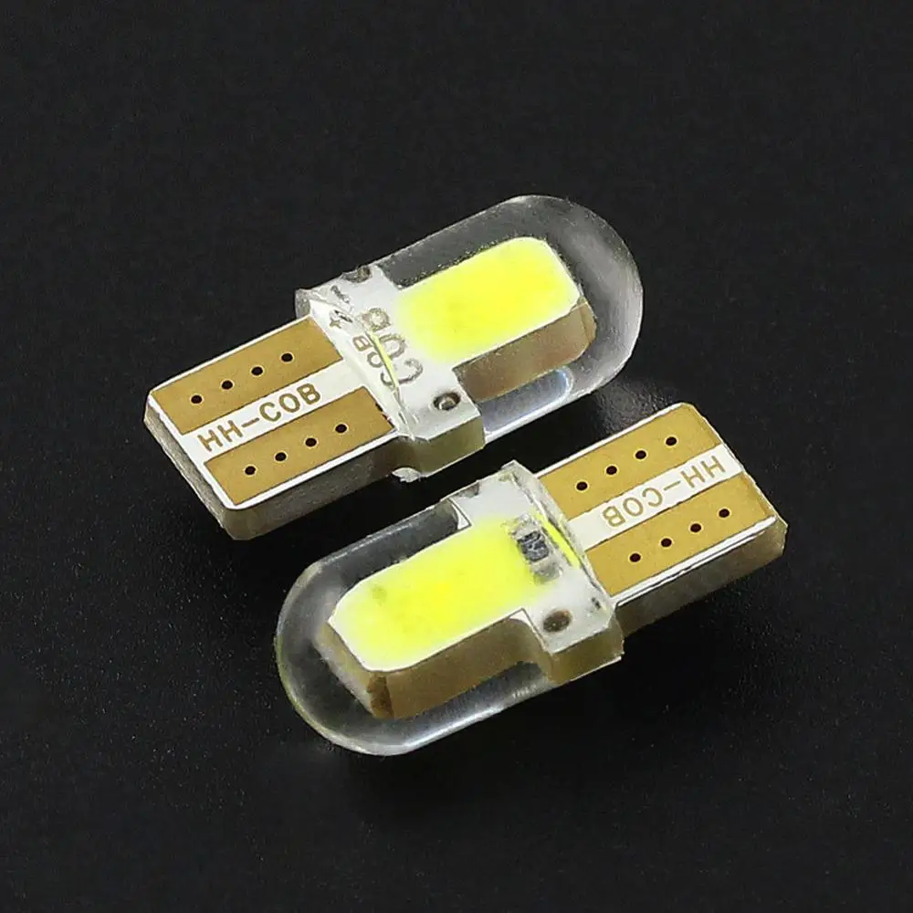 10 шт., 10 194 168 W5W COB светодиоды с CANBUS супер яркий Лицензии освещение широкая лампа накаливания