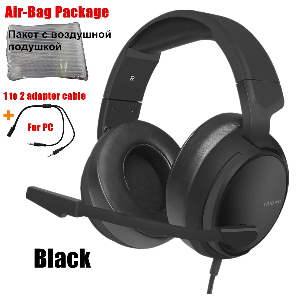 Black-Retail Box Xiberia NUBWO N12 PS4 шлем бас гарнитура ПК Игровые наушники с микрофоном для nintendo switch Новые Xbox One Moblie PUBG игры - Цвет: Black-Retail Box