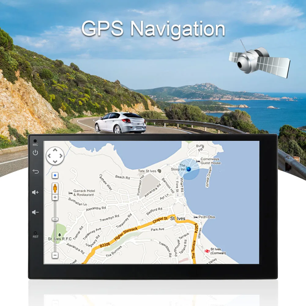 Автомобильный мультимедийный плеер 2 Din Android 5 1 7 '' универсальный Wi-Fi GPS