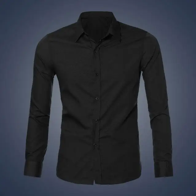 Мужские Роскошные Стильные повседневные облегающие рубашки модные с длинным