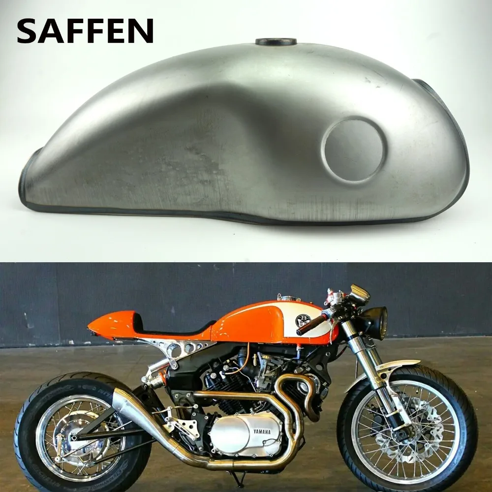 Универсальный топливный бак Cafe Racer нержавеющая сталь 10 л/2 6 галлонов с толстой