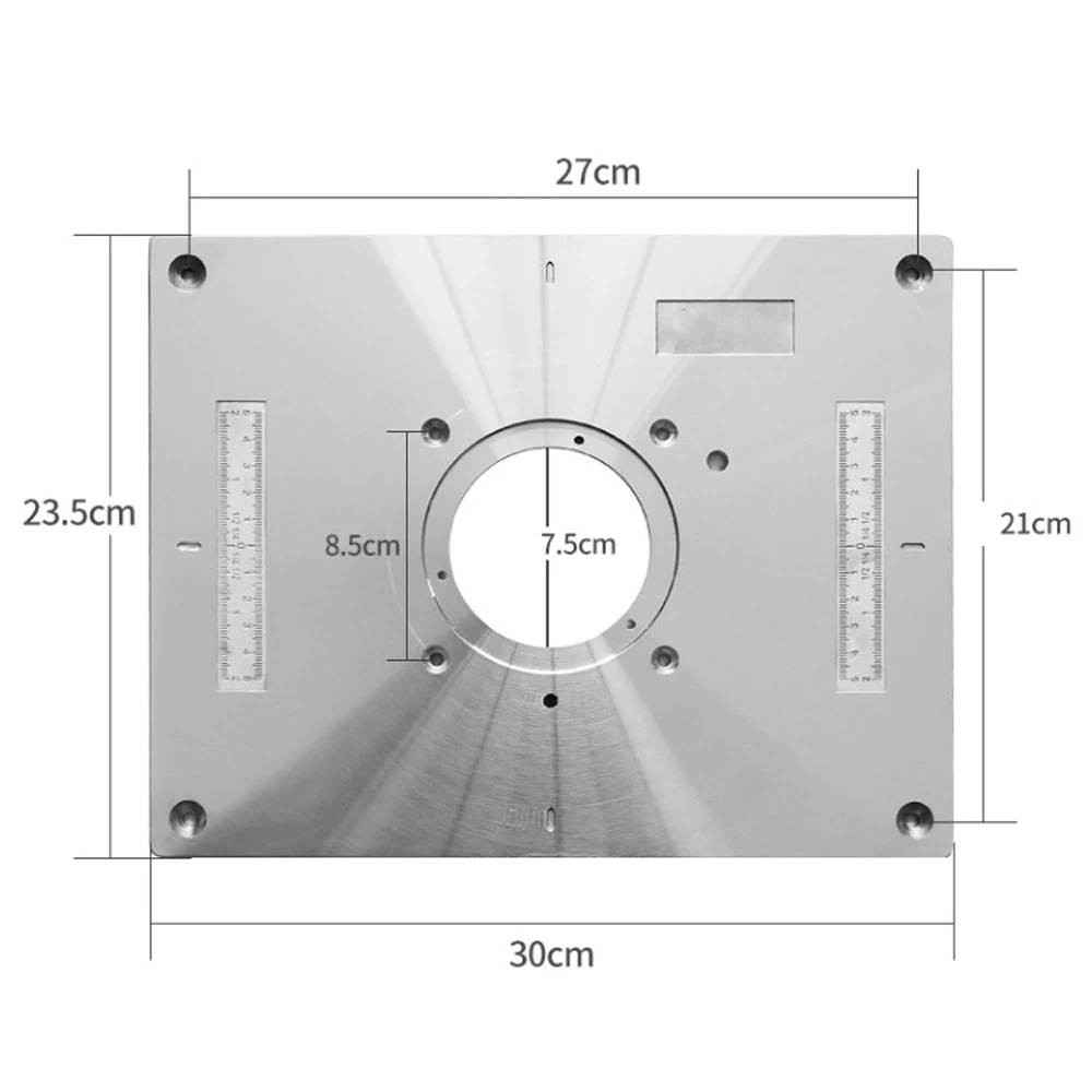 Multifunctional Aluminum Alloy Router Table Insert Plate Trimmer Engraving Machine Tool Woodworking Bench |