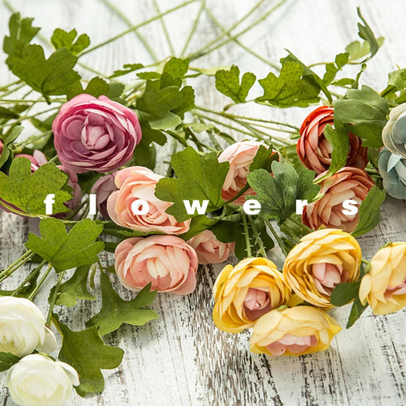 8 головок/Букет шелковые искусственные пионы настоящий сенсорный видов стилей