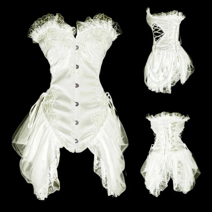 Женский корсет в стиле салон 2 цвета черный белый сексуальный Дикий Запад на