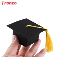 tronzo 50pcs doctor hat candy box packaging graduation gift box doctorial hat graduation gift bag graduation party decoration