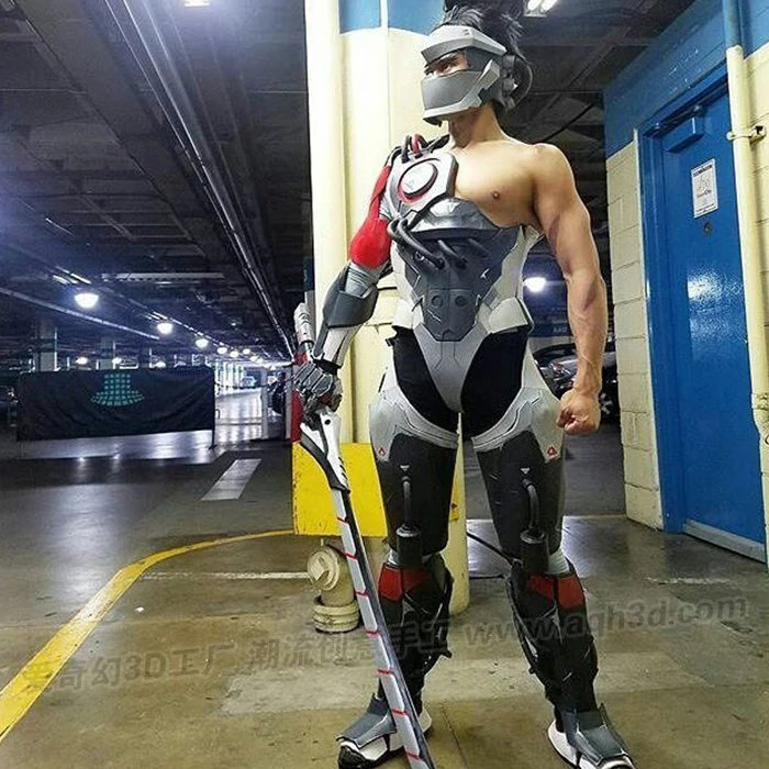 Genji смотрящий Blackwatch Броня Бесплатно Зажим 1:1 носимый на заказ Толстая эва Смола Модель|Картонные