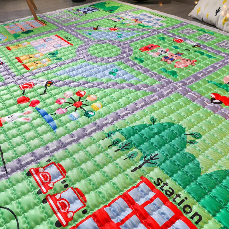 TREENDPOOL детский хлопковый игровой коврик, детский игровой коврик 150x200 см Ludo, машинная стирка, коврики для гостиной/спальни, противоскользящие