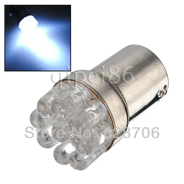 

10X 1156 9 LED P21W BA15s 382 White Side Turn Tail Indicator Car Light Bulb Lamp