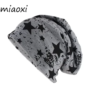 Miaoxi новый стиль, модная шапка со звездами для взрослых, шапки для унисекс, повседневные хлопковые шапочки, шапочки, женские брендовые мягкие тонкие шапки