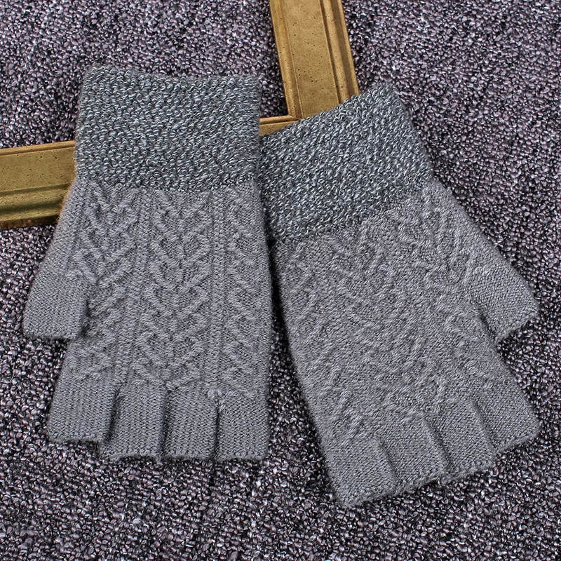 Realby без пальцев Зимние перчатки Для мужчин мягкие теплые варежки Luvas de Inverno Ганц