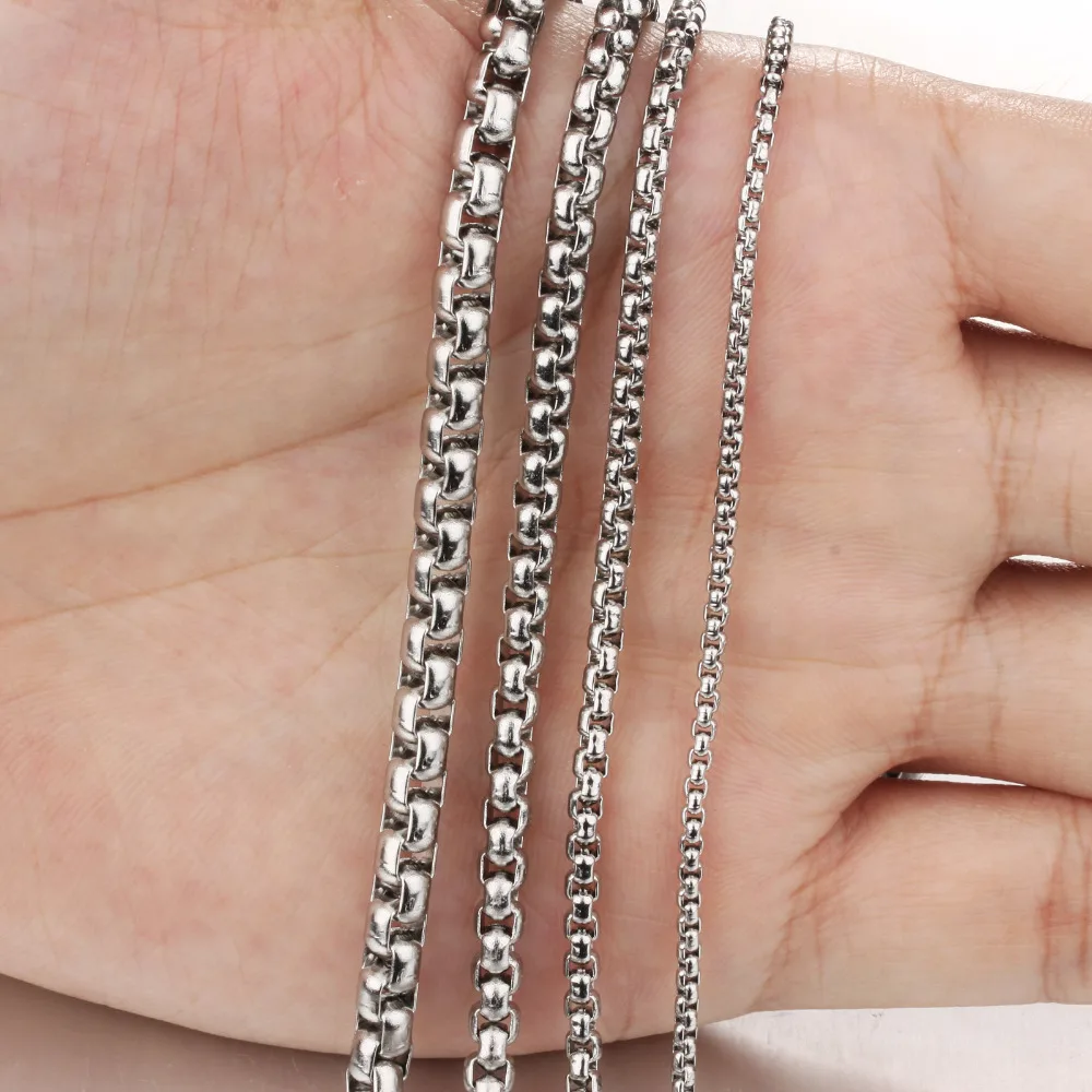 Мужская цепочка из нержавеющей стали 316L с квадратными звеньями|necklace long|necklace