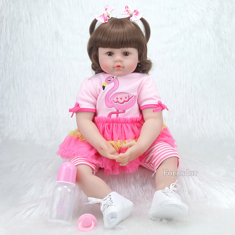Baby Reborn силиконовая кукла 58 см Милая Реалистичная Детская сюрприз девочка