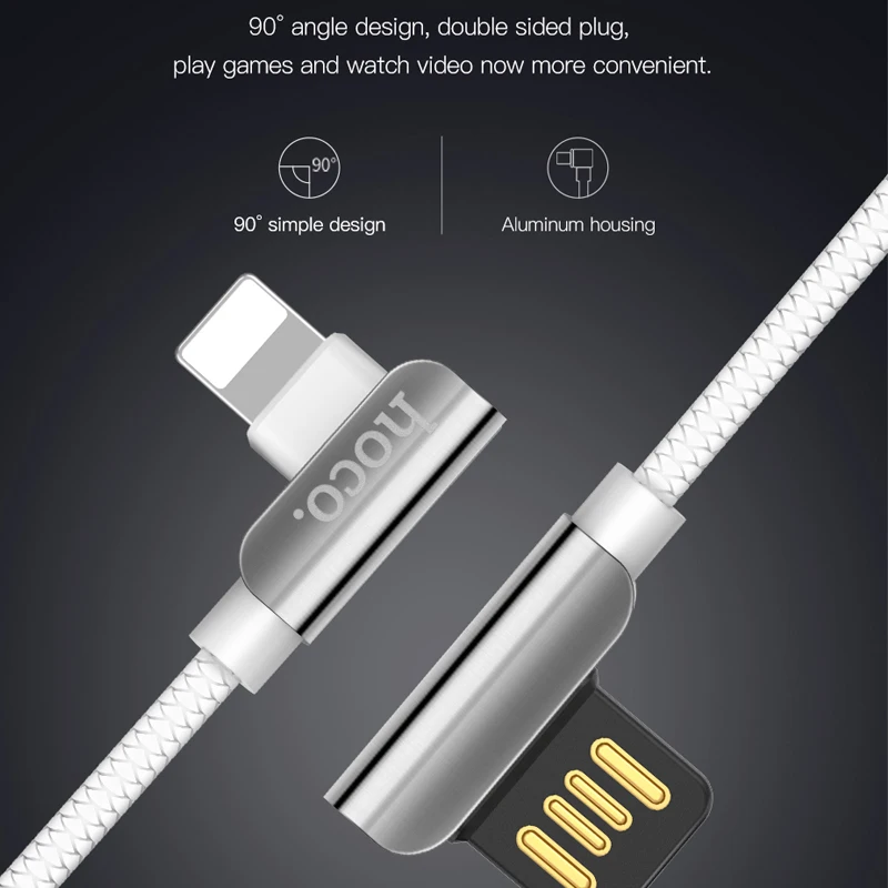 USB-кабель HOCO 90 градусов для iPhone 8 11 Pro X XR XS Max | Мобильные телефоны и аксессуары