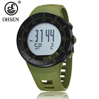 OHSEN Электронные Цифровые мужские наручные часы Секундомер зеленый военный светодиодный наручные часы модные спортивные дайвинг унисекс часы relogio masculino