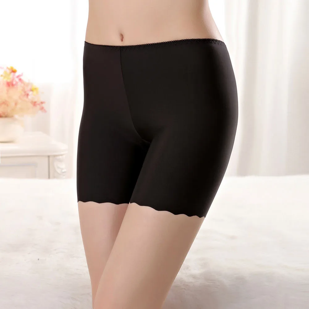 Бесшовные женские Защитные шорты обтягивающие однотонные кружевные короткие