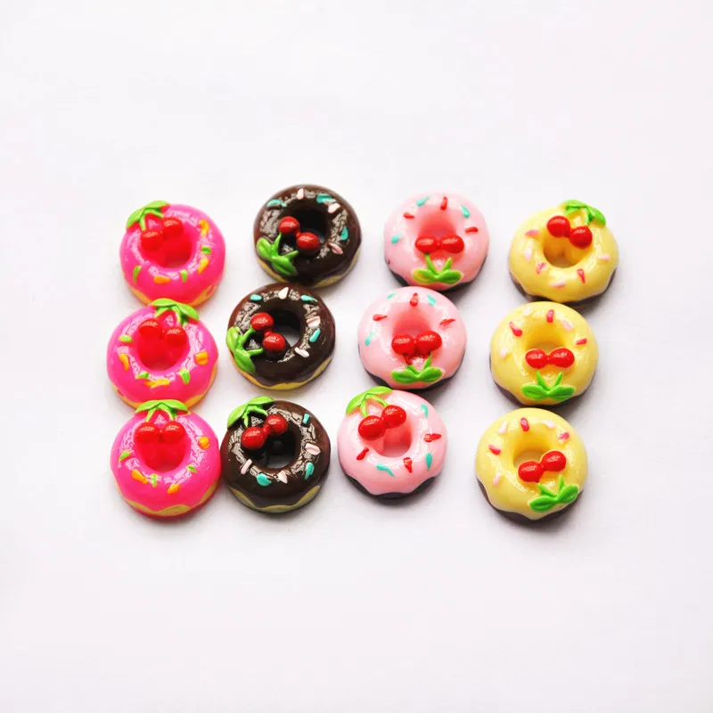 20 шт. миниатюрный Кабошон из каучука сделай сам в виде пончика вишни|craft projector|craft