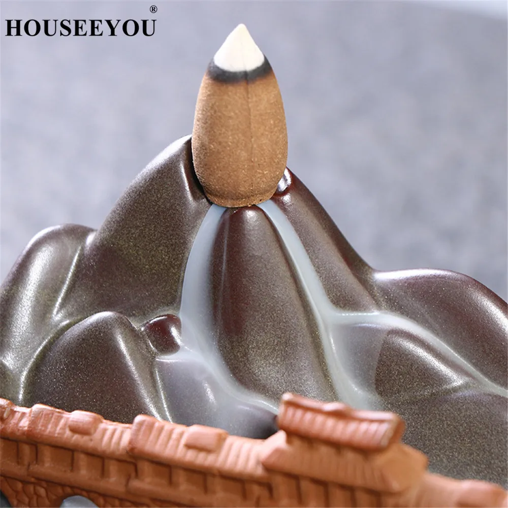 Горелка для благовоний HOUSEEYOU подставка ароматерапии с крытым и горным мостом