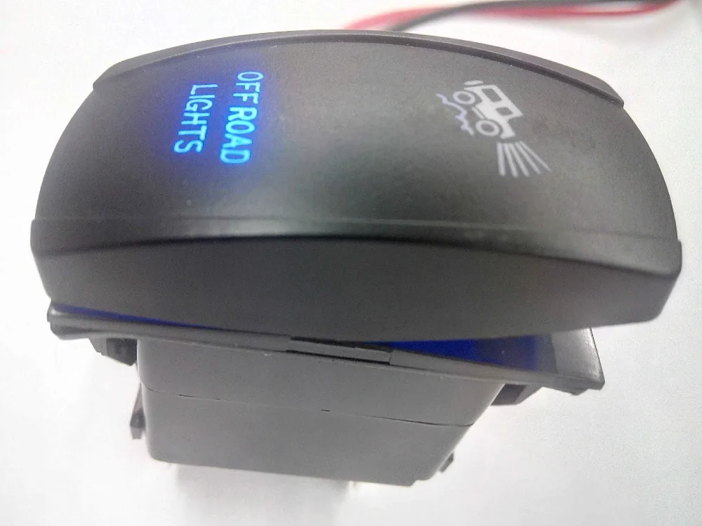 ON OFF светильник bar LED Rocker Switch Blue ROAD S|Переключатели и рычаги для авто| |