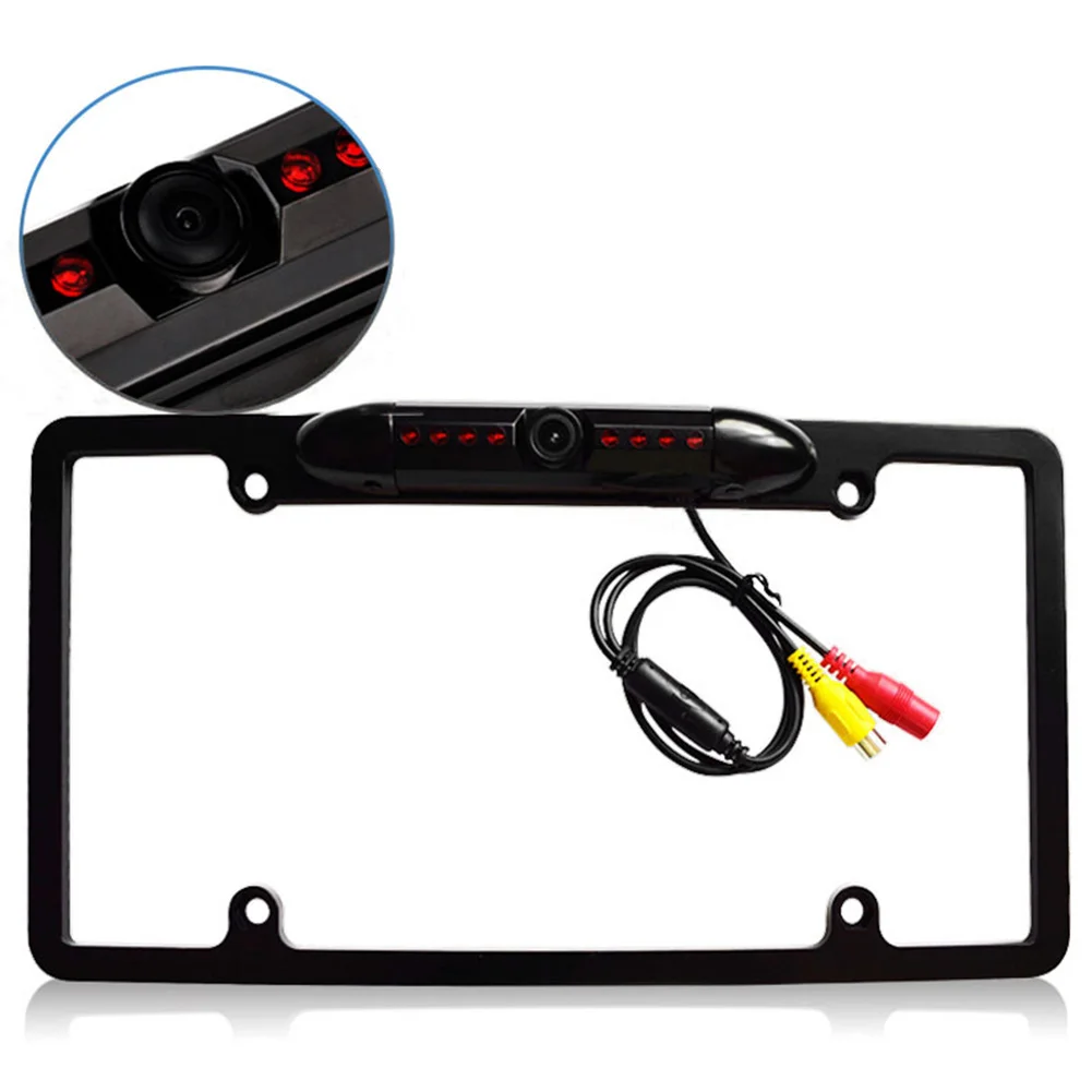 Рамка номерного знака с камерой Led авто Обратный Водонепроницаемый