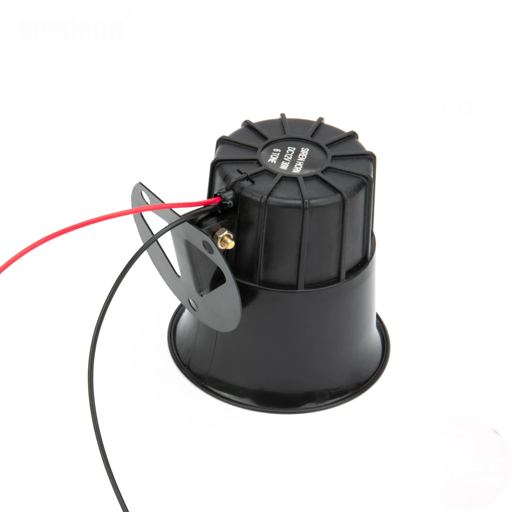 Автомобильный сигнал Hippcron 12 в 110 дБ 6 тонов черный Сирена Громкий 30 Вт для