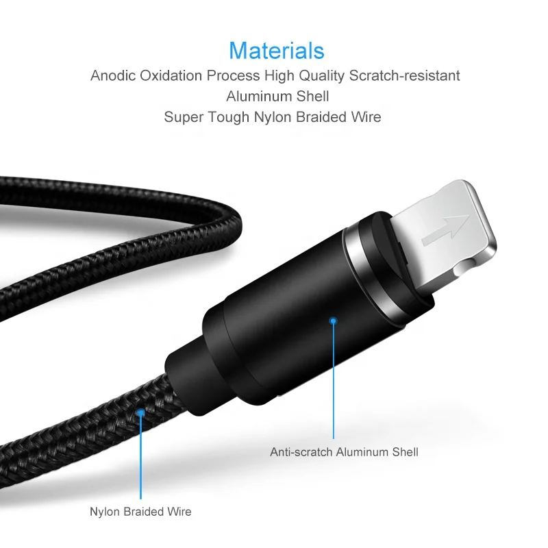 Newest magnetic Cable For iphone/Micro USB/Type C Charger Adapter Plug For Iphone Magnet Fast Charging Mobile Phones Cables